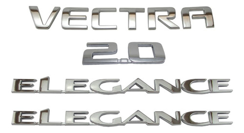 Kit Emblemas Vectra Elegance E 2.0 2007 Em Diante