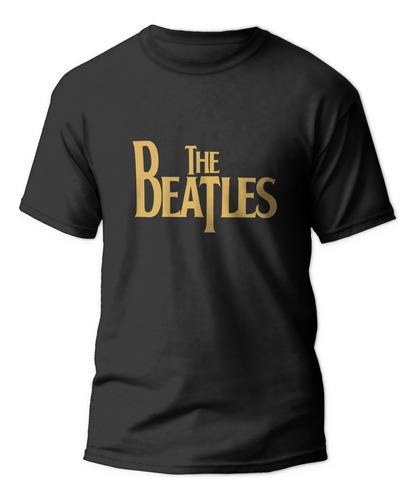 Polera The Beatles Log Gold Rock