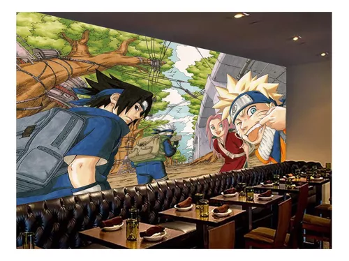 Adesivo De Parede Anime Naruto Mangá Personagens 8,5m² Nrt28