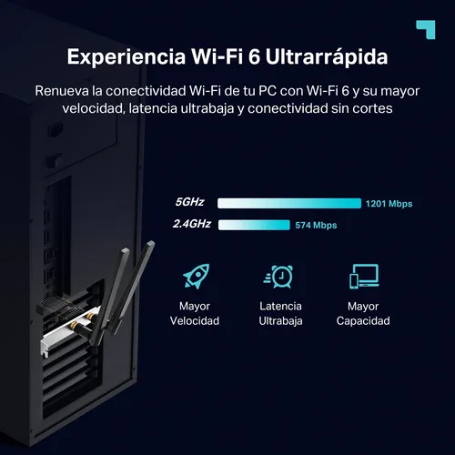 Adaptador De Red Wi-fi 6 Bluetooth 5.2 Pcie Tp Link