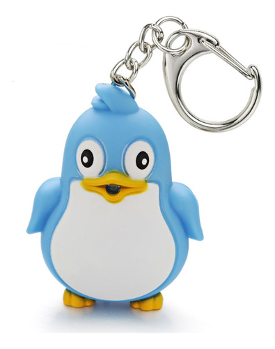 Antorcha Led Con Luz De Sonido Llavero Chic Pingüino