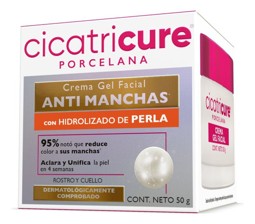 Cicatricure Porcelana Crema Gel Facial Antimanchas 50 G Momento de aplicación Día/Noche Tipo de piel Con manchas