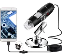 Comprar Microscopio Digital Soporte Usb 1600x 8 Led Cámara Color Negro