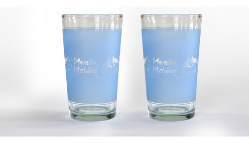 Vaso Trago Largo Delfines *2 Unidades Mundo Marino 355 Cc