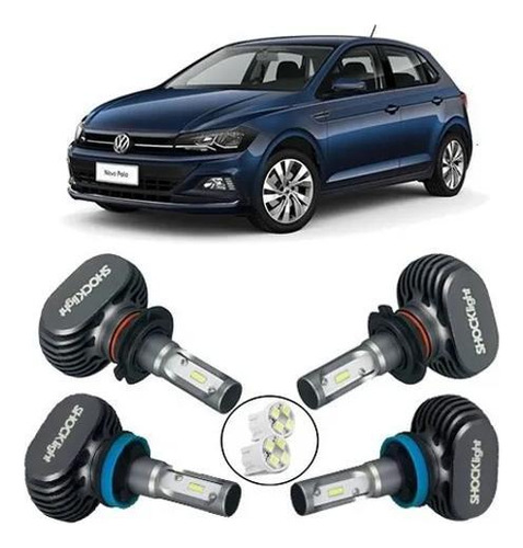 Kit 10000lm - Alto Baixo - Vw Novo Polo A Partir De 2018