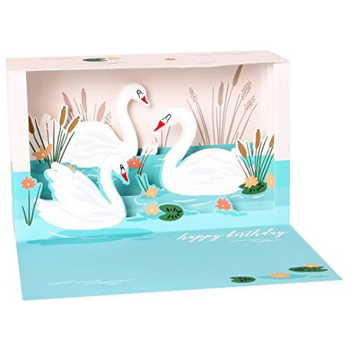 Tarjeta De Sombra Led  Lake Swans  Efecto Sorprendente