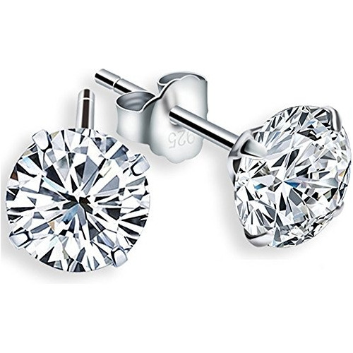 Aretes En Diamantes Para Hombre Plata 925.diamante Sintetico