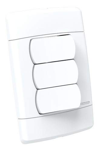 Conjunto Interruptor Triplo Simples Branco 4x2 Neo Sottile