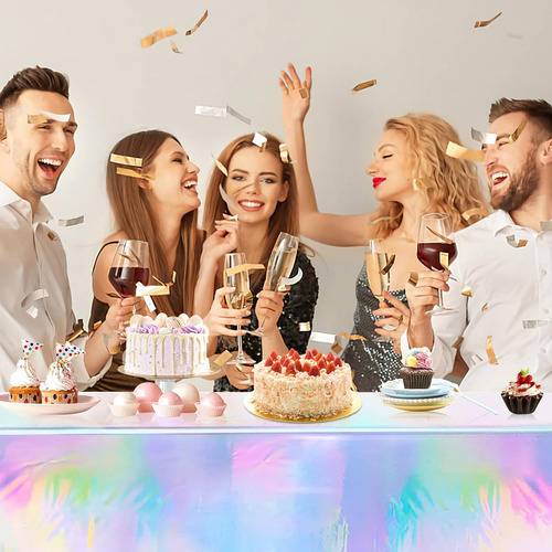 Mantel De Plástico Brillante,mantel Fiesta Para Cumpleaños