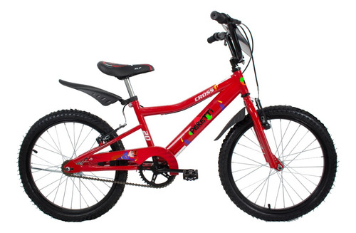 Bicicleta paseo infantil Peretti Cross R20 frenos v-brakes color rojo con pie de apoyo  