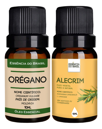 Kit Óleo Essencial Orégano + Óleo Vegetal De Alecrim 10ml