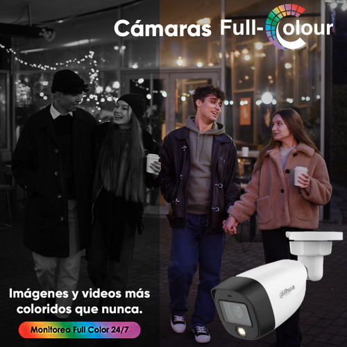 Dahua Kit Cctv 4 Cámaras Full Color + Hdd 500gb Y Accesorios Color Blanco