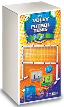 Imagen 1 de 5 de Set Volley + Futbol Tenis 2 En 1 Arcos De Futbol Dimare 0200