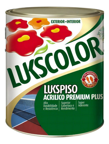 Tinta Piso Lukspiso 900ml 1/4 Diversas Cores Cor Azul