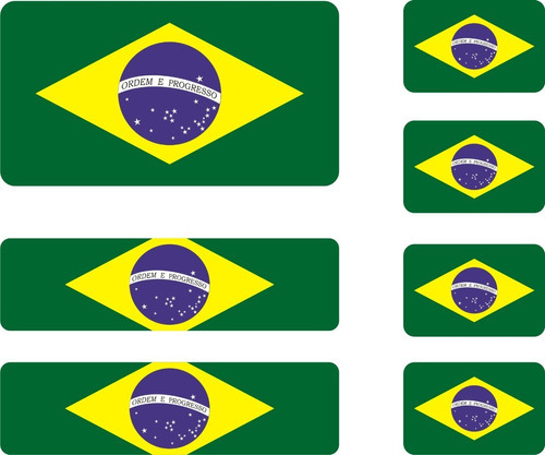 Kit adhesivo para el emblema de la bandera de Brasil, placa trasera verde