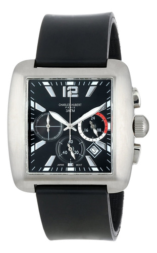 Reloj Hombre Charles-hubert Paris 3729-b Cuarzo Pulso Negro 
