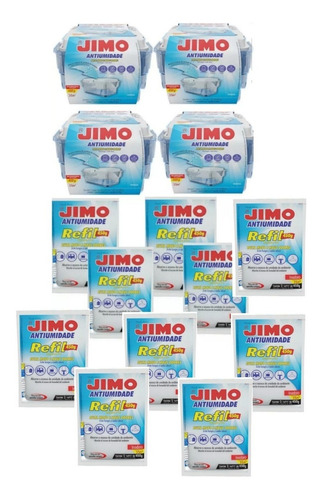 Jimo Antiumidade 450g 4 Aparelho + 14 Refis 450g