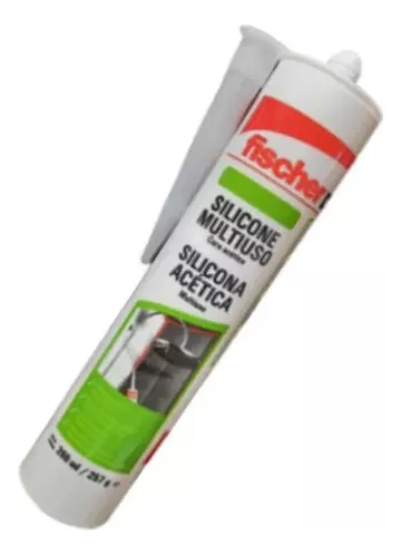 fischer - silicona transparente acética profesional para sellar