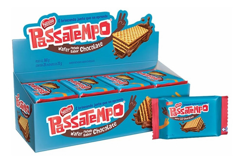 Mini Wafer Passatempo Chocolate Nestlé 560g - 20x28g