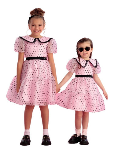 Vestido De Festa Rosa Corações Petit Cherie 22262