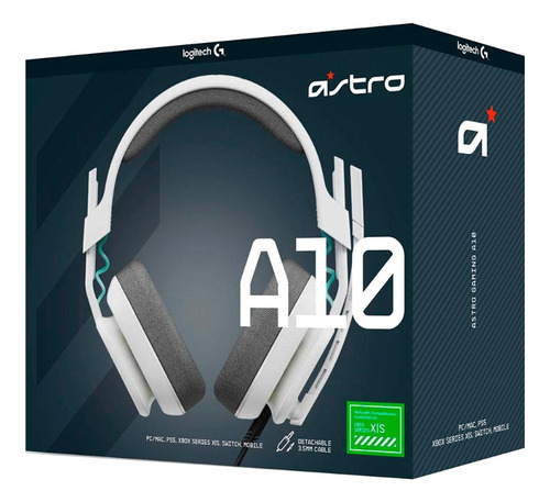 Audífono Gamer Logitech Astro A10 G2 Ps5/ Pc/xbox White