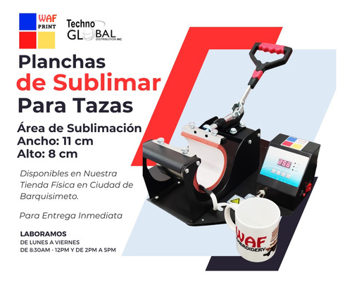 Plancha De Sublimación Para Tazas