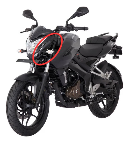 Cubierta Lateral Faro Izquierda P/ Bajaj Pulsar Ns160 Negro