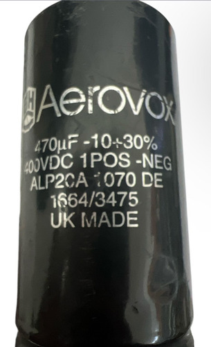 4 Capacitores Usados Aerovox Alp20a 470 Uf 400 Vdc (Usado)