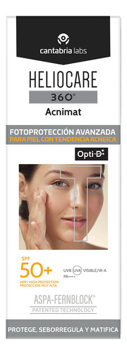 Heliocare 360 Acnimat Crema Invisible Fps 50 50ml