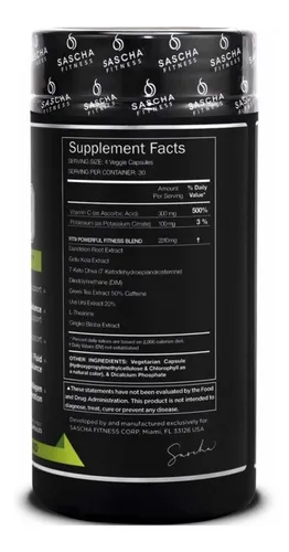 Suplemento en cápsula Sascha Fitness Vitamina C de 120 un