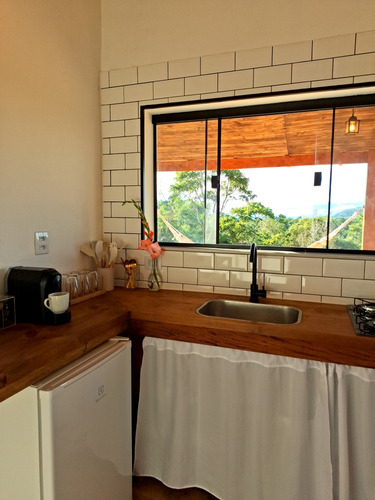 Refúgio Isolado Com Cachoeira, Vista Incrível, Casa Mobiliad