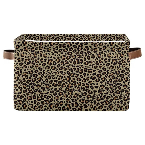 Caja Plegable De Almacenamiento Estampado De Leopardo C...