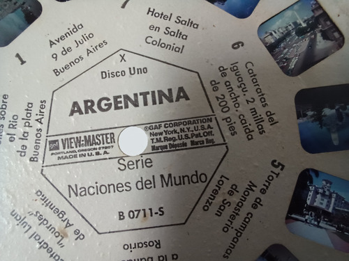 7k View Master Antiguo Juego De Discos Argentina Ciudad