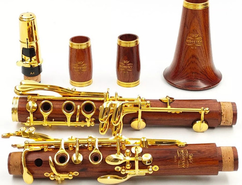 Imagem 5 de 7 de Clarinete De Madeira Jacaranda Profissional Chaves Douradas