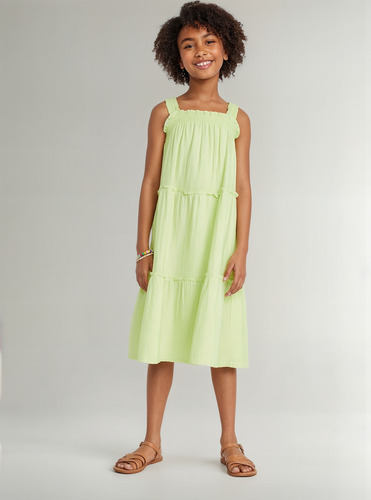Vestido Midi Con Tirantes Niña Old Navy