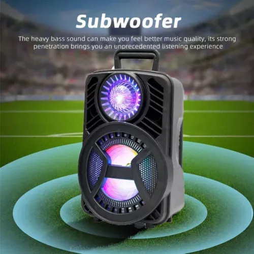 Bocina Bluetooth Portátil, Discoteca Rgb Luz