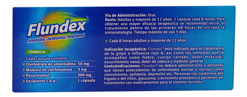 Flundex Caja C/24 Caps. 50/3/300 Mg.