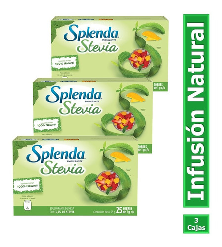 Splenda Stevia Endulzante X 3 Cajas