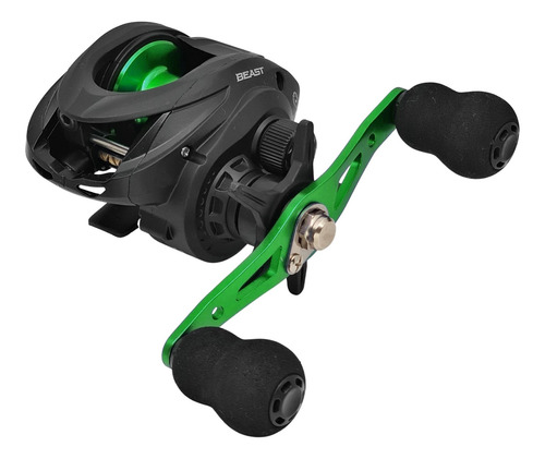 Imagen 3 de 6 de Reel Huevito Beast Green Snake 103 Baitcasting 3 Rulemanes