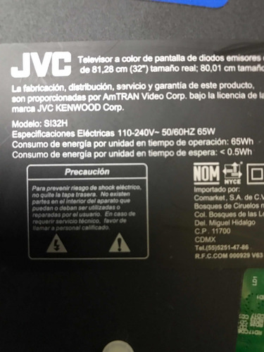Placa Única Marca Jvc Modelo Si32h Tp.ms3393.pb818 (Usado)