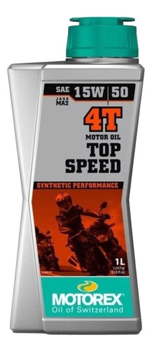 Aceite para motor Motorex sintético 15W-50 para motos y cuatriciclos de 1 unidad