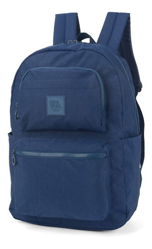 Mochila Escolar De Costas Masculino Feminino Crinkle Up4you Cor Azul