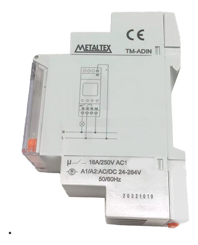 Programador De Horário Metaltex Para Fixação Em Trilho Din