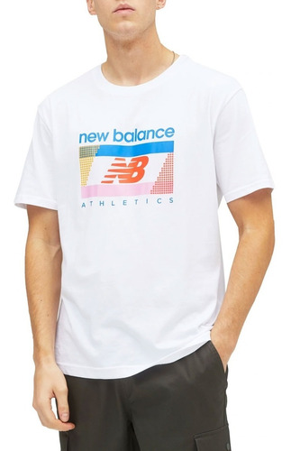 Remera New Balance Men Athletics Amplif-mt21502wt White 5102