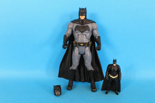 Batman Dc Multiverse Mattel Con Cambio De Cabeza Y Miniatura (Usado)