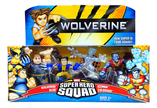Marvel Super Hero Squad Wolverine Blob Iceman & Colossus