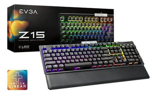 Teclado Mecanico Gamer Evga Z15 Rgb Color 822-w1-15sp-kr