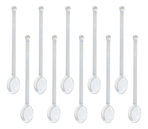 10 Cucharaditas De Vidrio De Borosilicato, Varilla Para