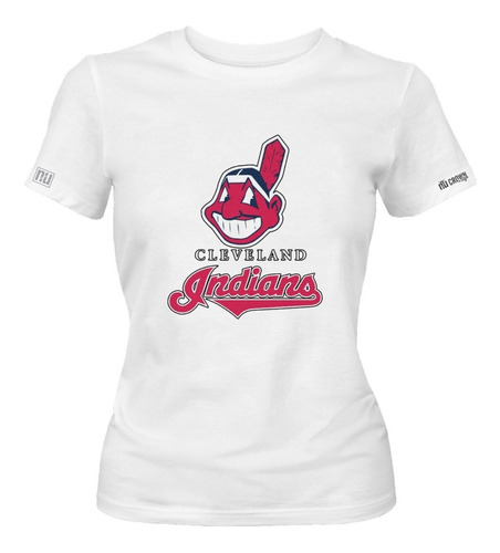 Camiseta Cleveland Indians Beisbol Logo Baseball Mujer Idk