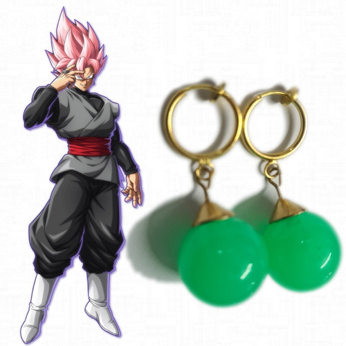 Imagen 2 de 3 de Aros Potaras Black Goku Medios Dragon Ball Anime